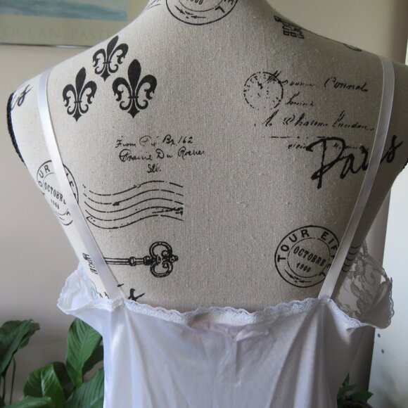 Vintage White Full Camisole Slip - Picture 3 of 7